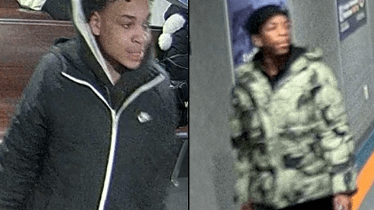 Police are searching for two suspects in a week-long robbery spree in Lower Manhattan and Staten Island between Feb. 10 and Feb. 17, 2025