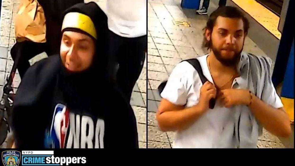 Police are searching for two suspects in Sunday's stabbing at the Broadway Junction station in Cypress Hills