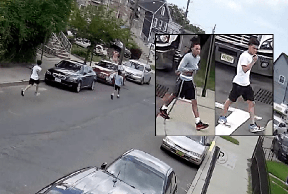 Police are searching for two suspects in the gunpoint robbery of a woman in the Bronx on Aug. 8