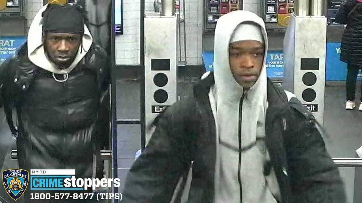 Police are searching for two suspects in the violent candy grab