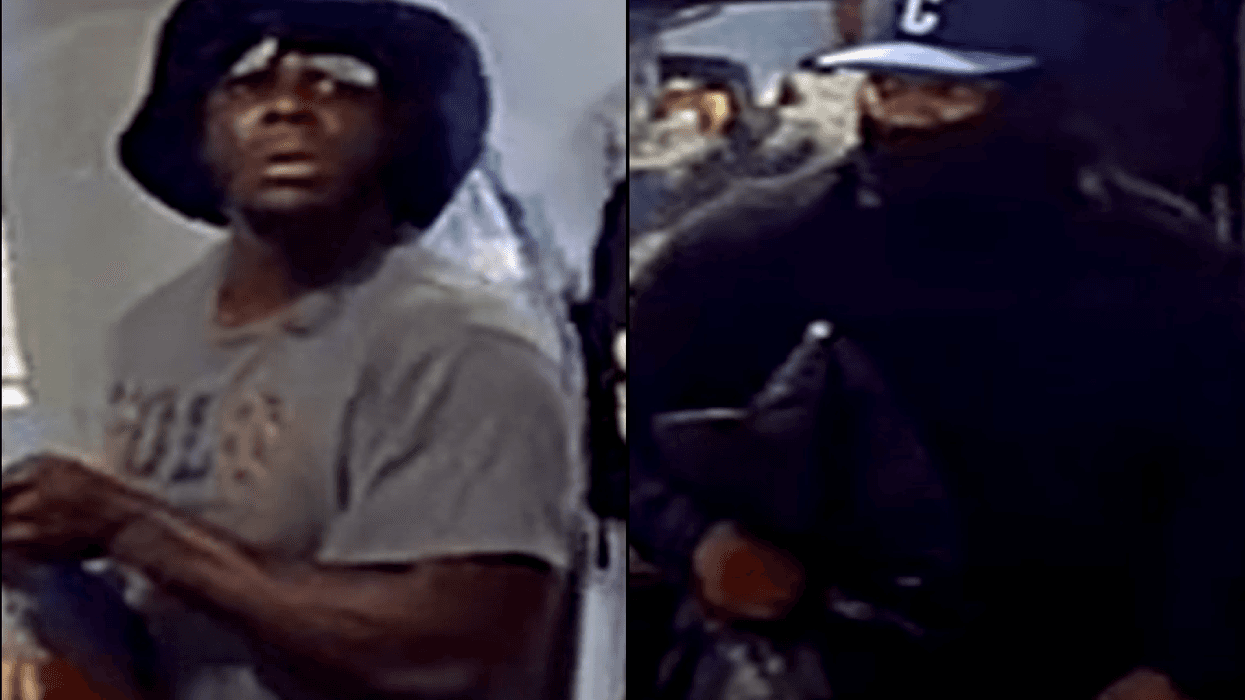 Police are searching for two suspects who allegedly stormed a man's apartment in the Mount Eden section of the Bronx and beat him