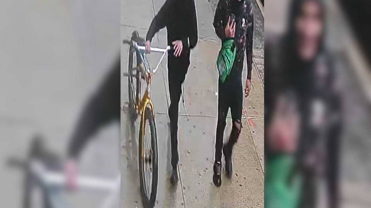Police are searching for two suspects who attacked an NYPD traffic agent in the East Village on Saturday