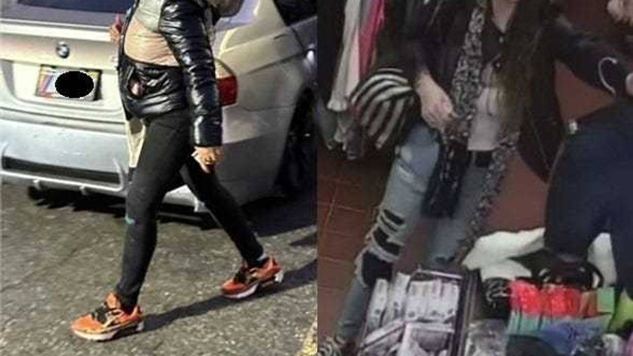 Police are searching for two women who tried to punch a Brooklyn dollar store worker during a robbery.