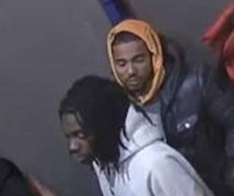 Police are still searching for two men in the April 25 robberies after a third man was arrested last week