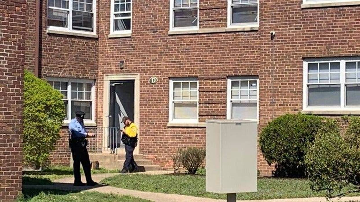 Police at the Girard Court Apartments in North Philadelphia investigate the March 29, 2023 shooting of a tenant by a landlord-tenant office employee during an eviction.