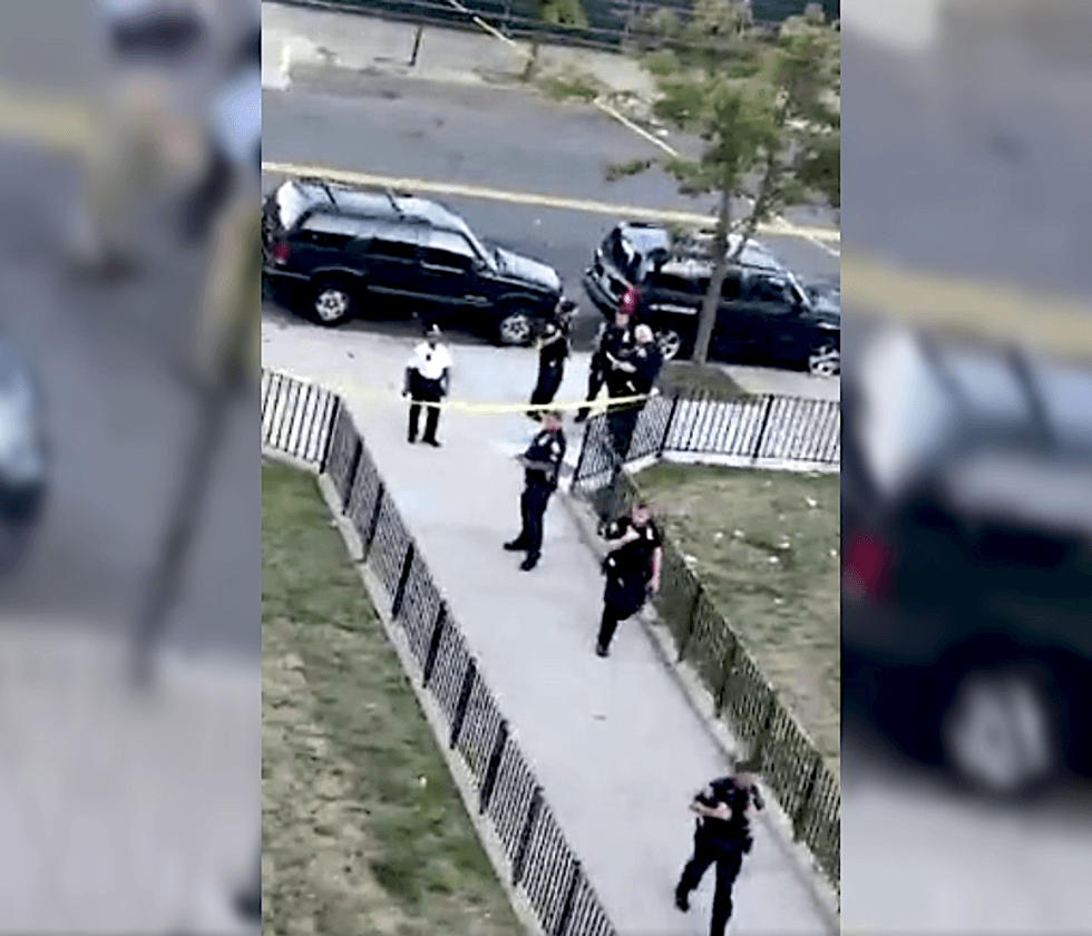 Police at the scene after the shooting
