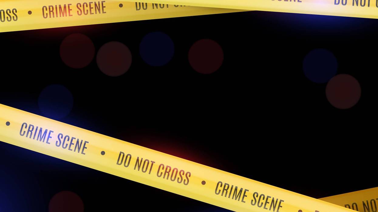 Police background with yellow police tape
