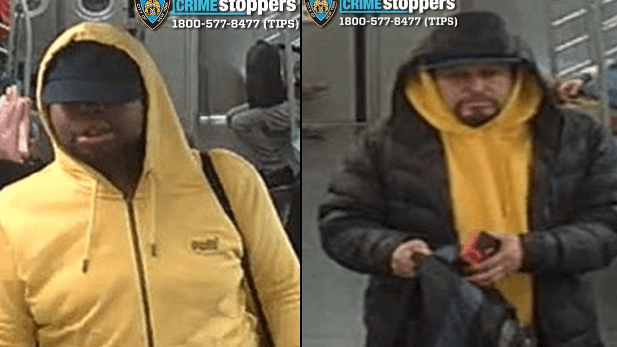 Police believe the woman on the left stole property from a man on an R train late Tuesday, shortly before the man on the right had sex with his corpse