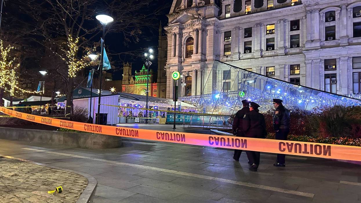 Police block off Dilworth Park at City Hall after a triple shooting on Dec. 13, 2024. Three teens were wounded. One of them will face charges as an adult.