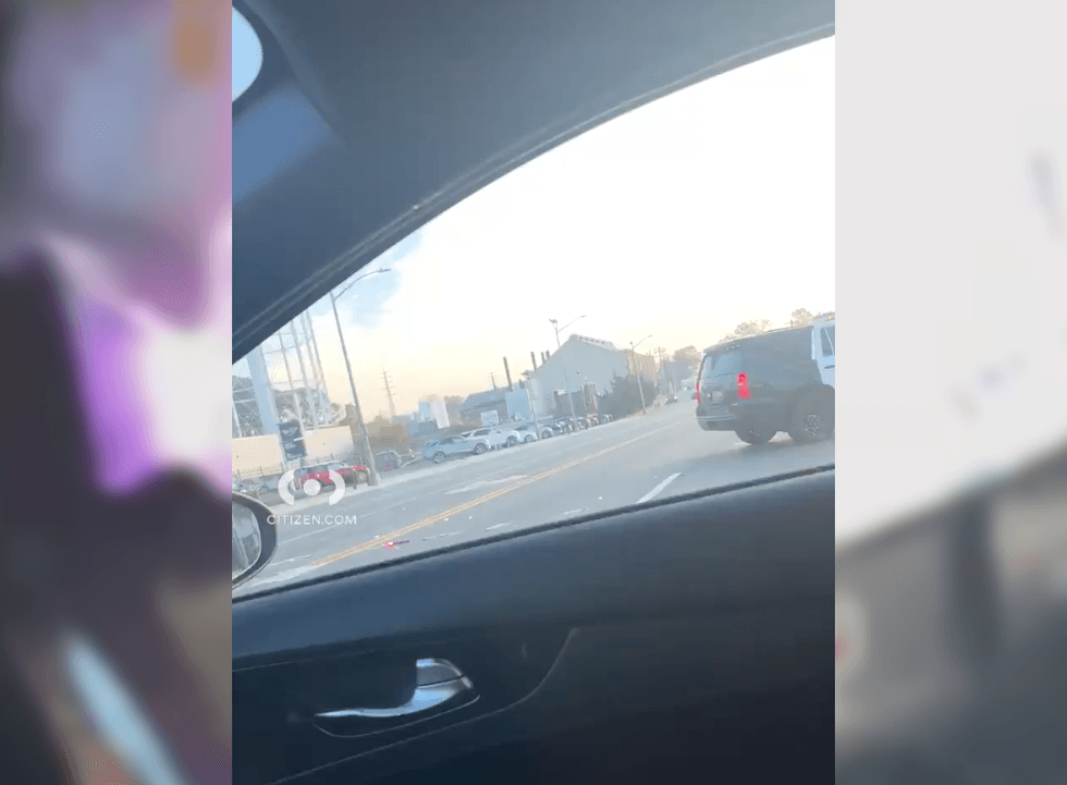 Police block Sunrise Highway after the crash early Sunday morning