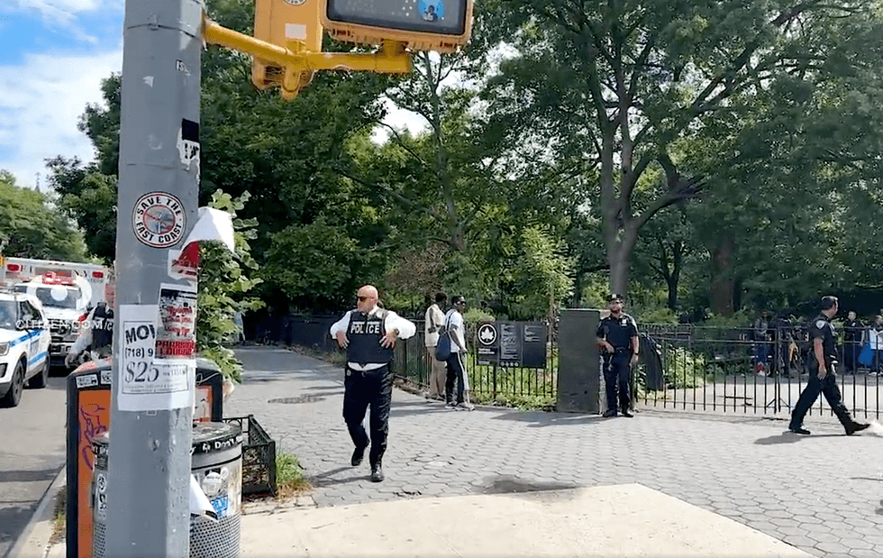 Police canvass Tompkins Square Park