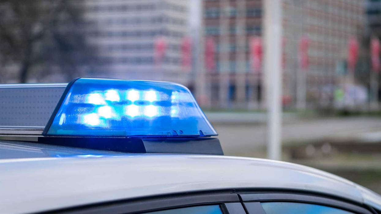 Police car closeup.