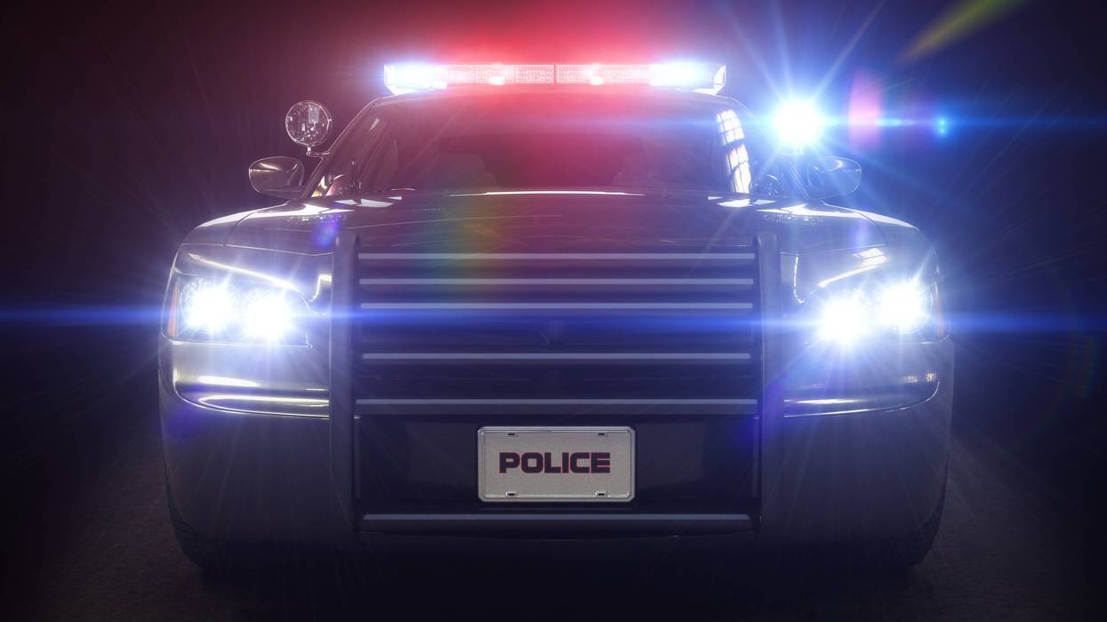 Police car cruiser, with full array of lights and tactical lights