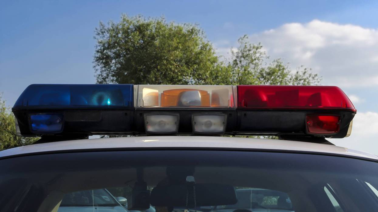 Police car lights
