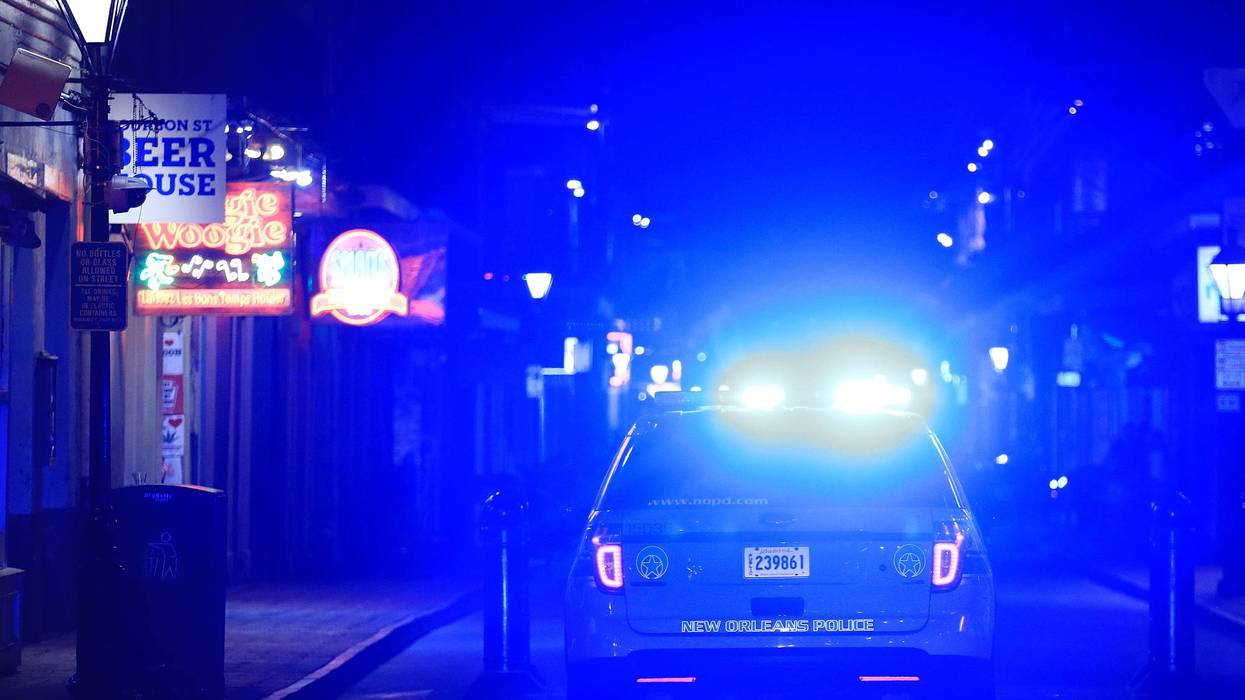 police car with flashing lights