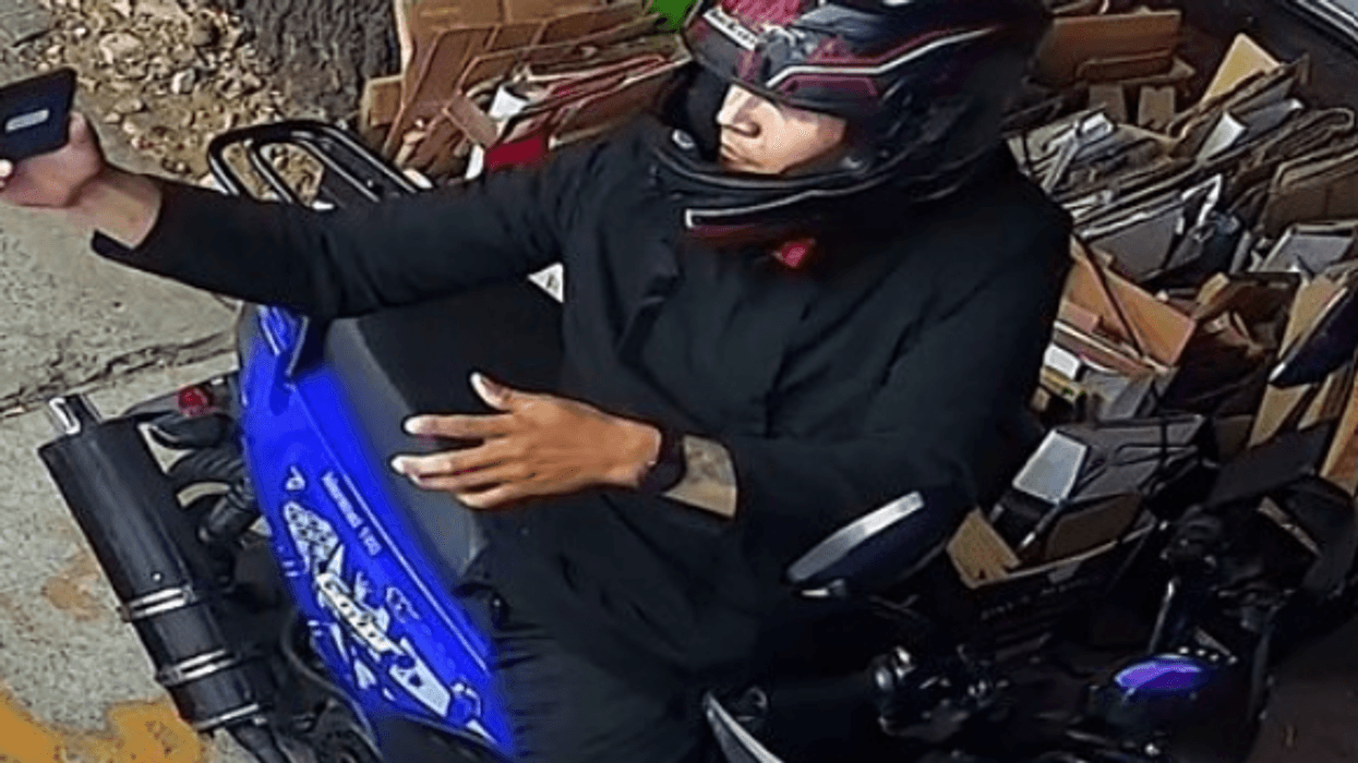 Police circulated a security camera image of the suspect while they were searching for him.