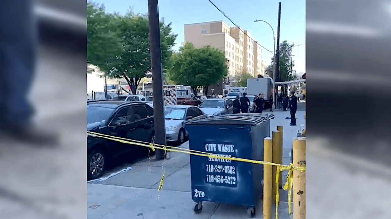 Police cordoned off an area of Washington Avenue in Morrisania Friday morning
