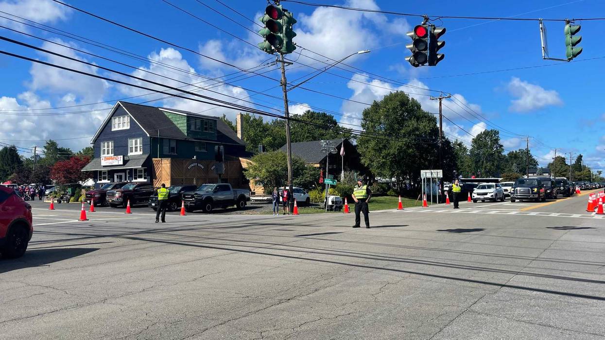 Police directing traffic near Highmark Stadium