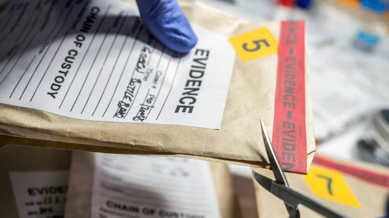 Police evidence stock photo