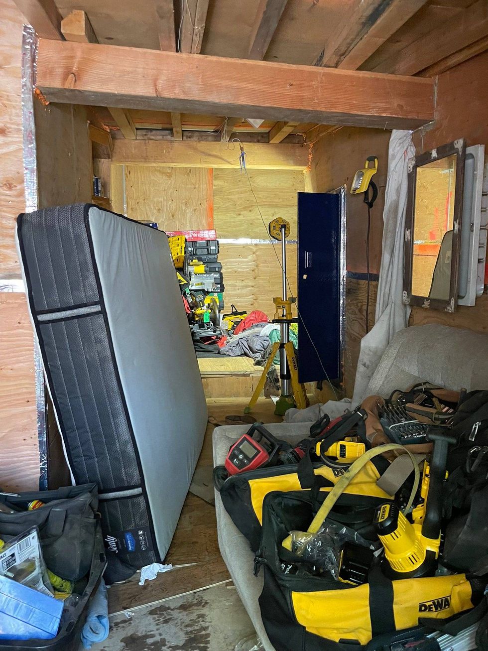 Police have arrested six suspects after finding a bunker full of stolen goods at a homeless encampment in San Jose.