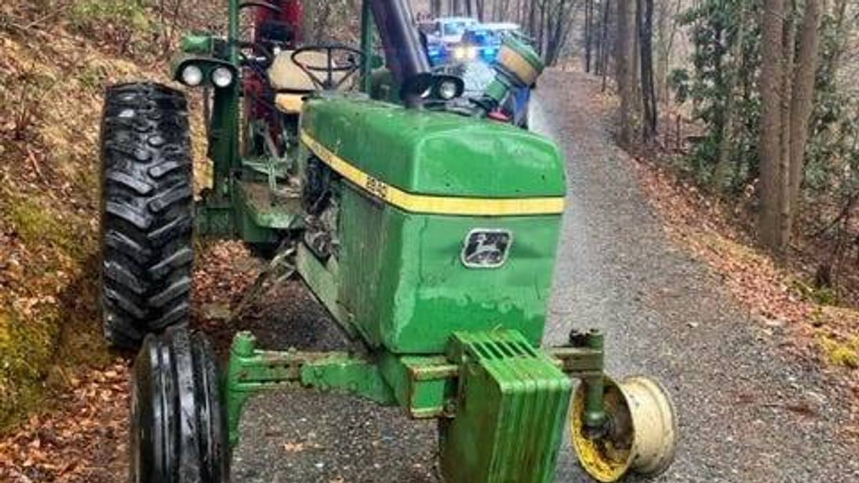 Police in Boone, N.C., shared this photo of a tractor after officers got involved in a low-speed chase.