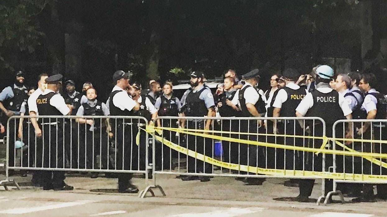 Police in Logan Square at Wrightwood/Kimball