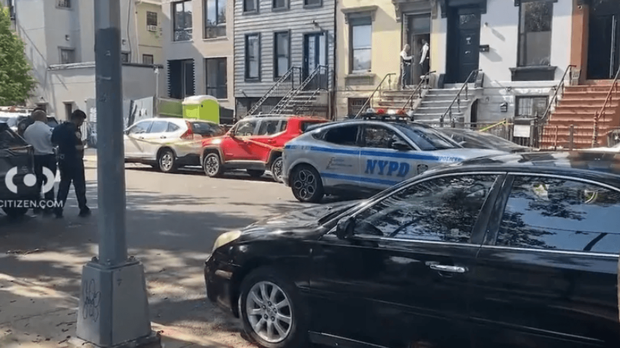 Police investigate after a 54-year-old man was shot and killed outside 751 Monroe St. in Bedford-Stuyvesant, Brooklyn on Wednesday afternoon.