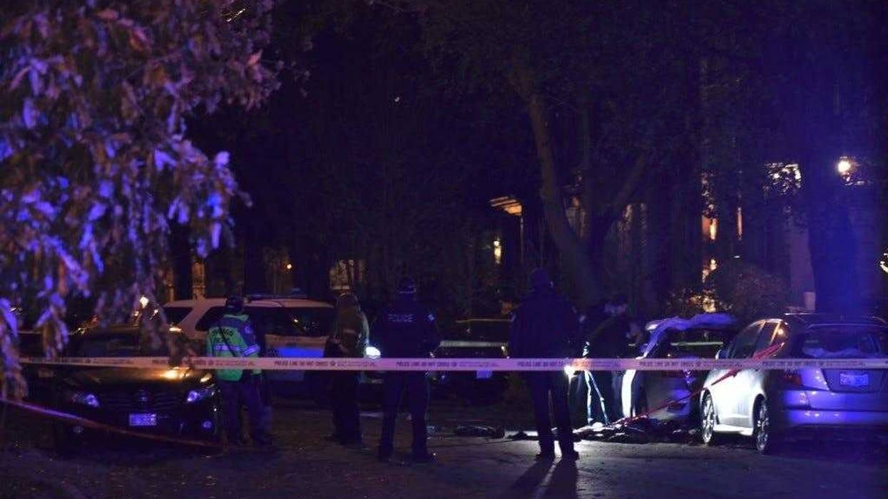 Police investigate after a woman was found dead in a burning car Nov. 22, 2019, in the 1400 block of West Farragut Avenue.