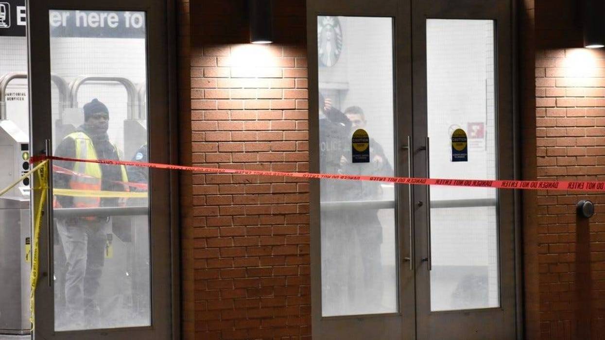Police investigate at the North/Clybourn CTA Red Line station Feb. 24, 2020, after a teenage boy stabbed in the 1600 block of North Bissell Street ran to the station to get help.