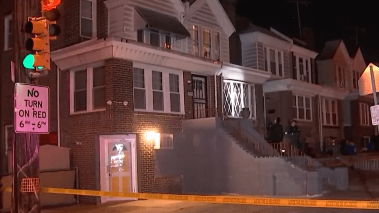 police investigating at row home