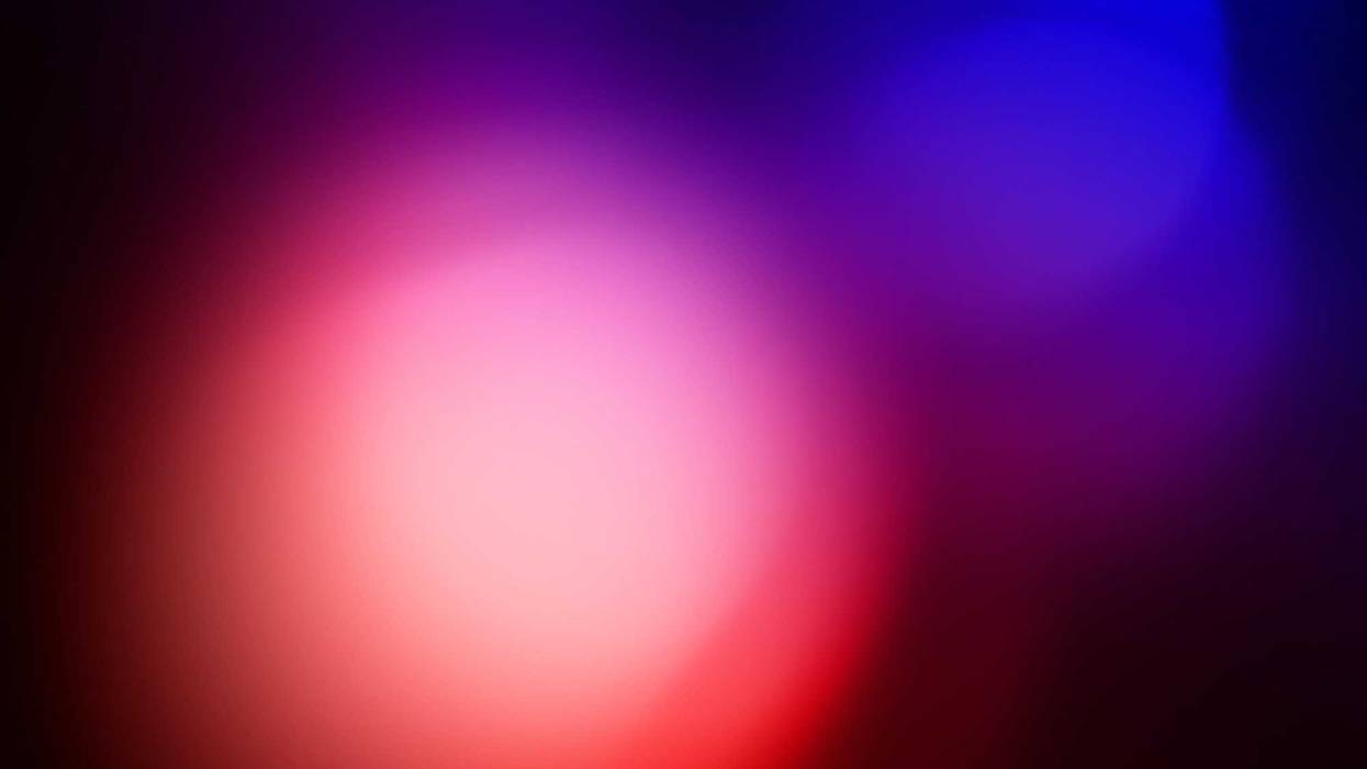 Police Lights against Black Backdrop