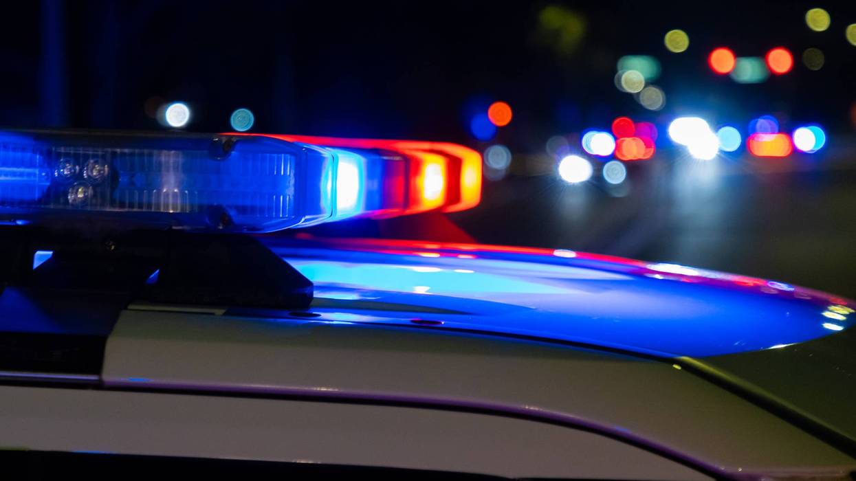 Police lights crime scene