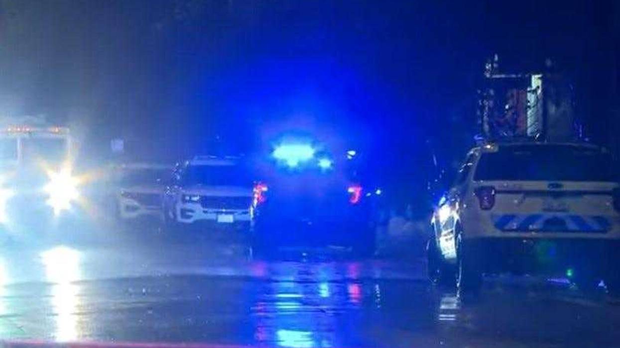 police lights, crime tape