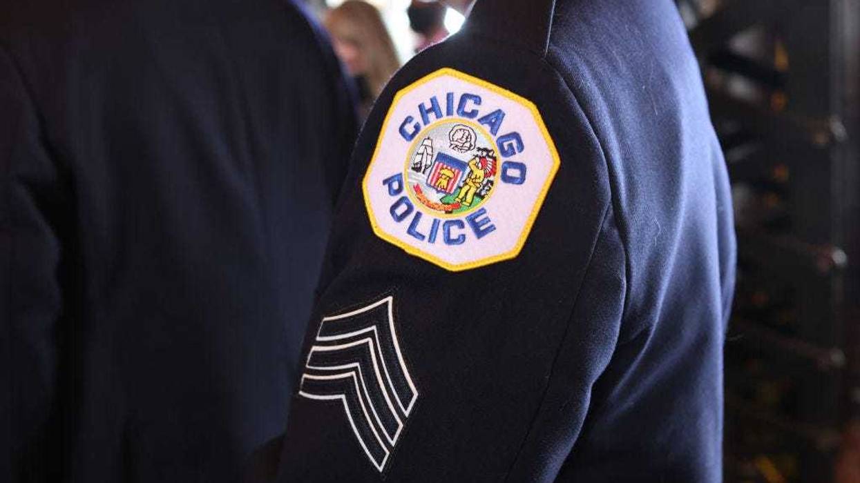 Police officers attend a Chicago Police Department promotion and graduation ceremony on October 20, 2021 in Chicago, Illinois.