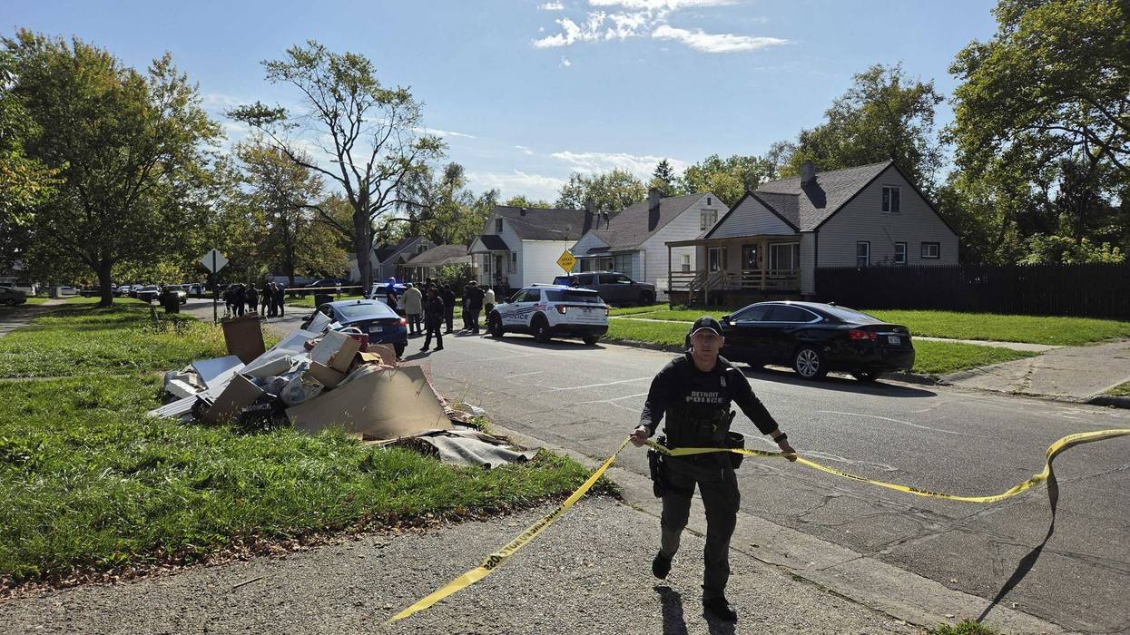 Police on scene of a shooting on Detroit's west side.