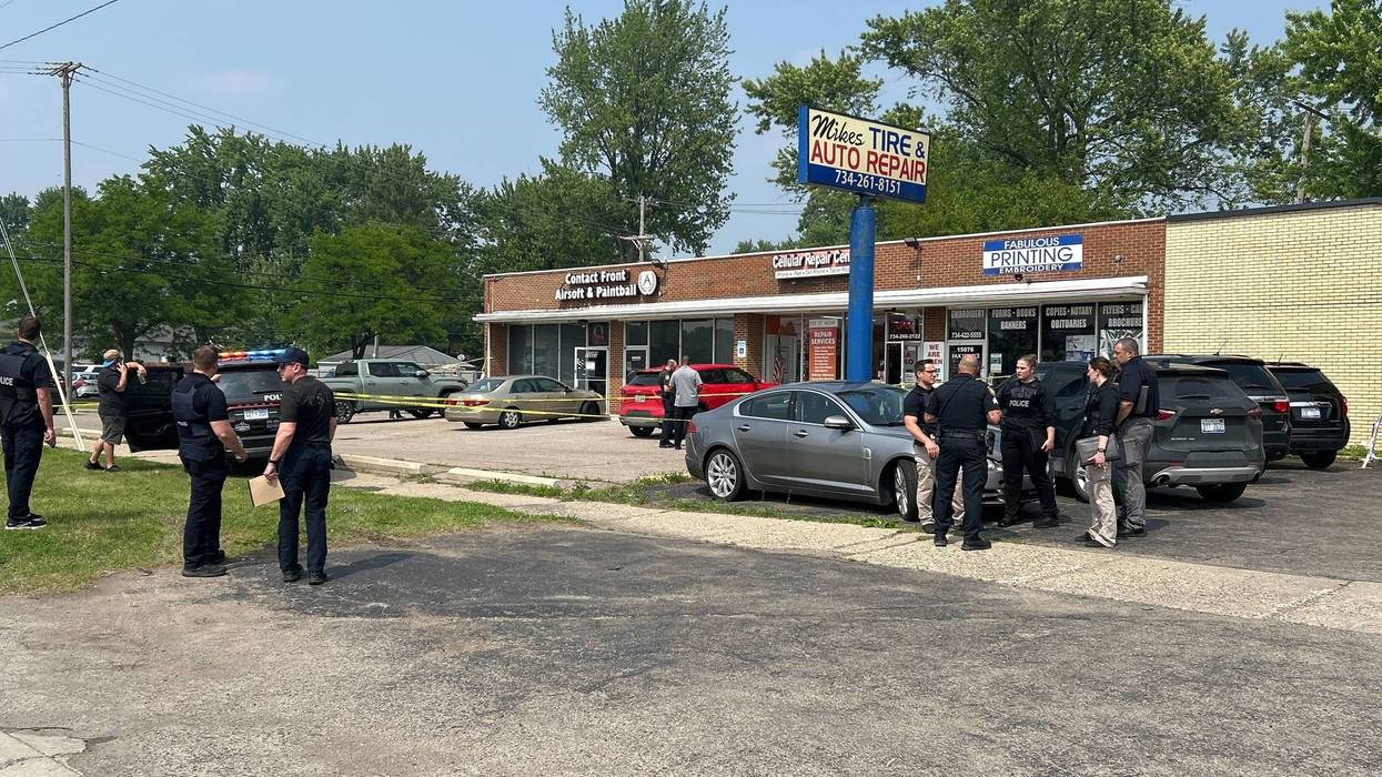 police on scene of Livonia shooting