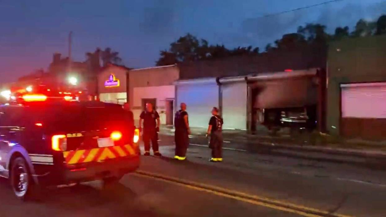 Police on the scene of a smash and grab robbery in Detroit