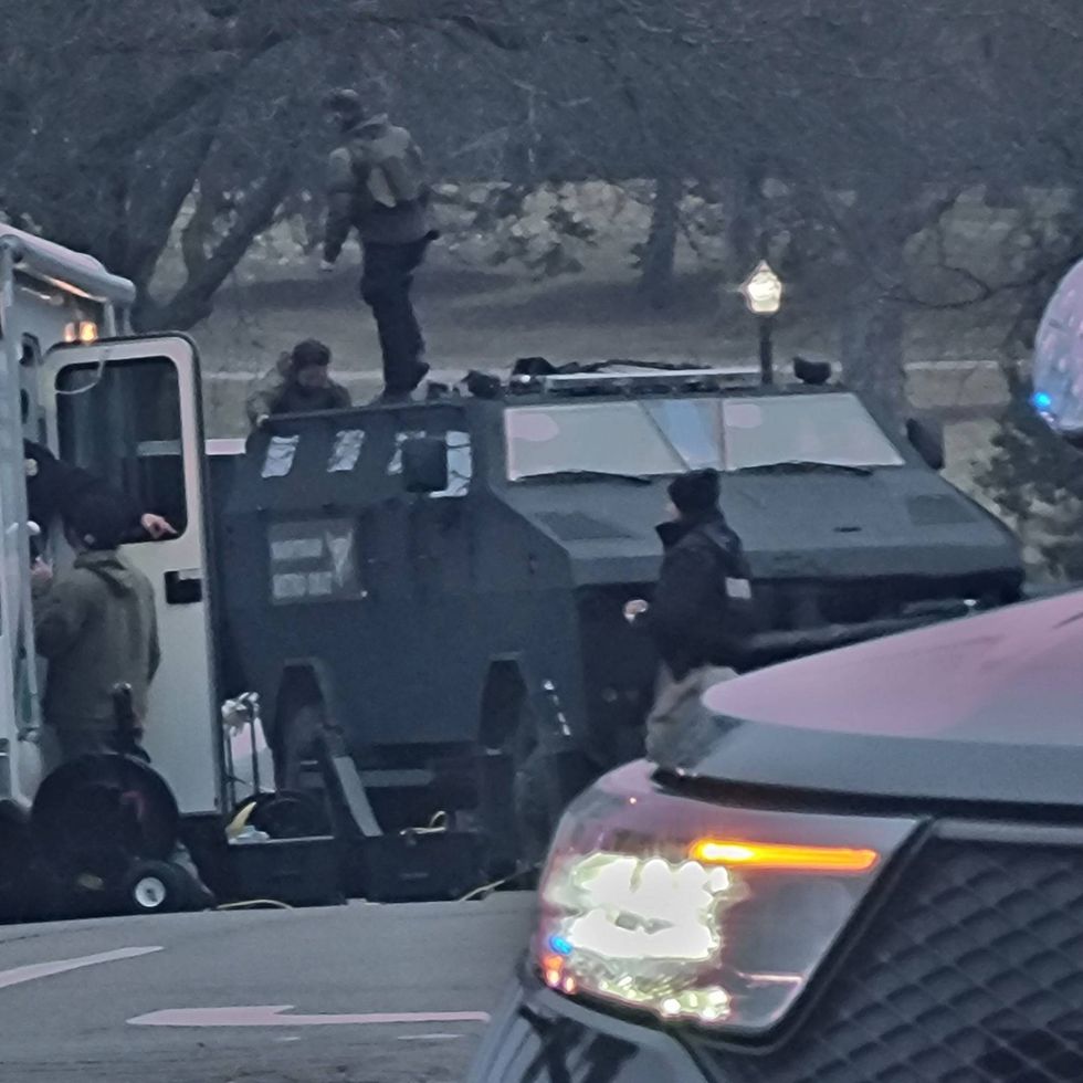 Police on the scene