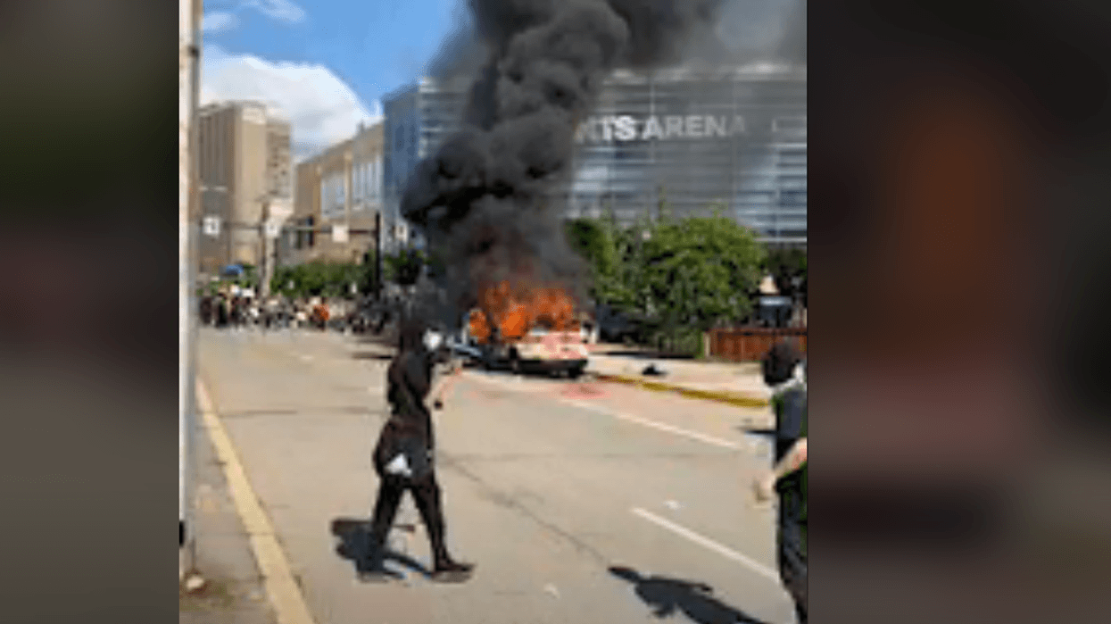 Police Police Vehicle on fire during George Floyd Protests