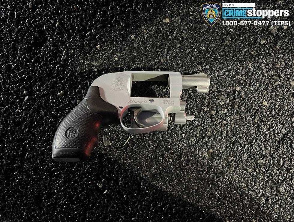 Police released an image of the gun they say the suspect had on him
