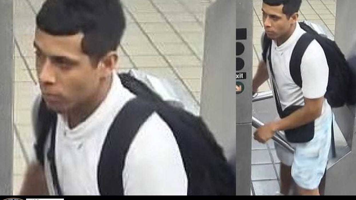 Police released images of the suspected stabber (above) as well as four other men who are being sought for questioning