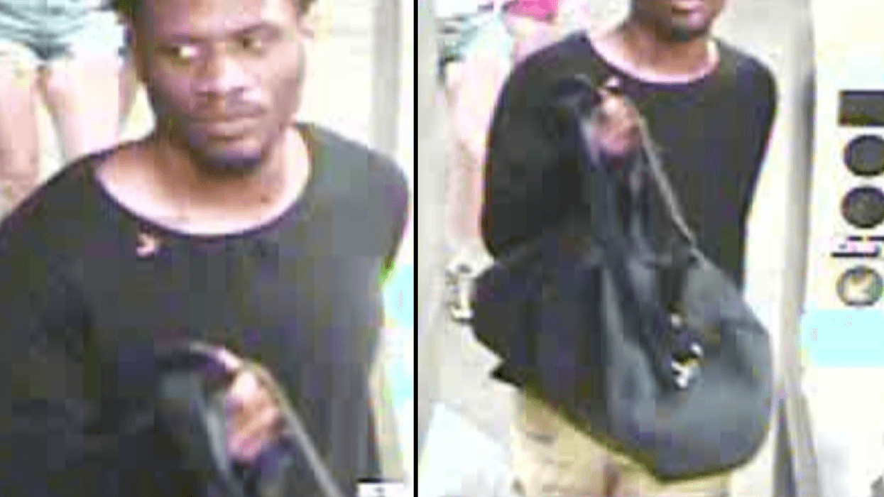 Police released images Thursday of a suspect in Tuesday's assault on a Brooklyn-bound F train