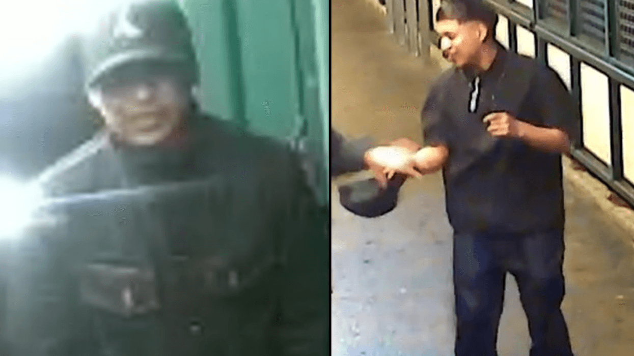 Police released new surveillance images as they search for suspects in a robbery spree on the 7 line
