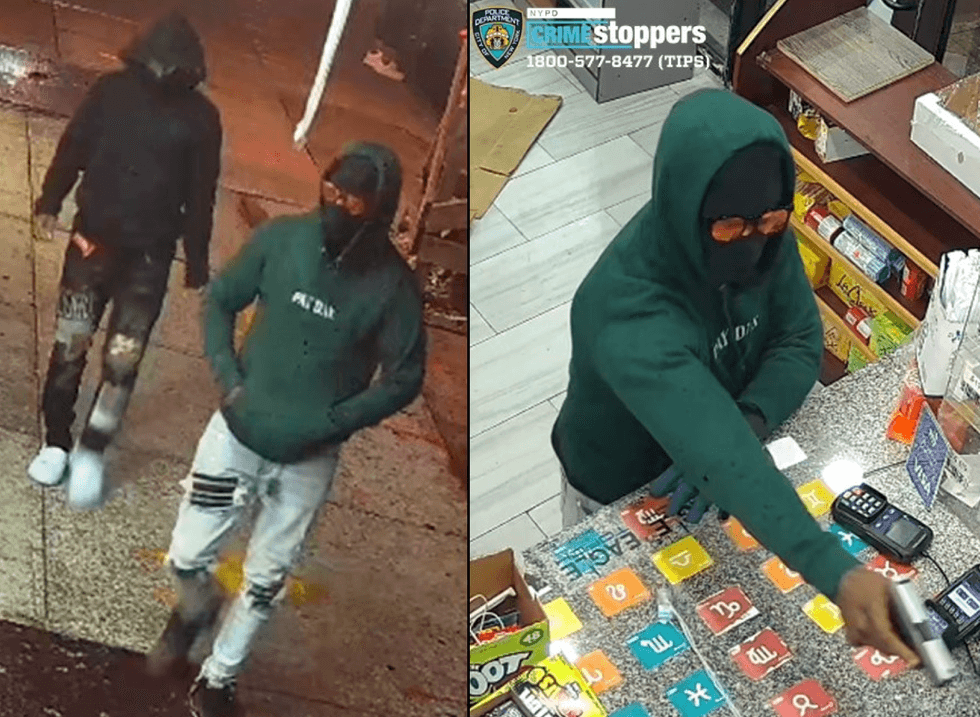 Police released surveillance footage Tuesday of two suspects
