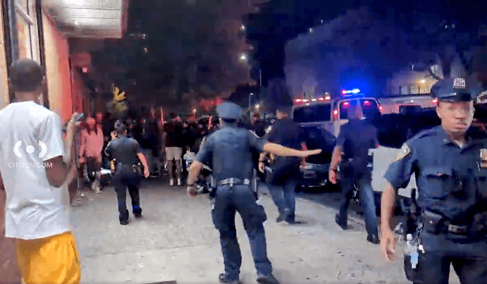 Police respond to the double shooting in Brownsville that left two men wounded