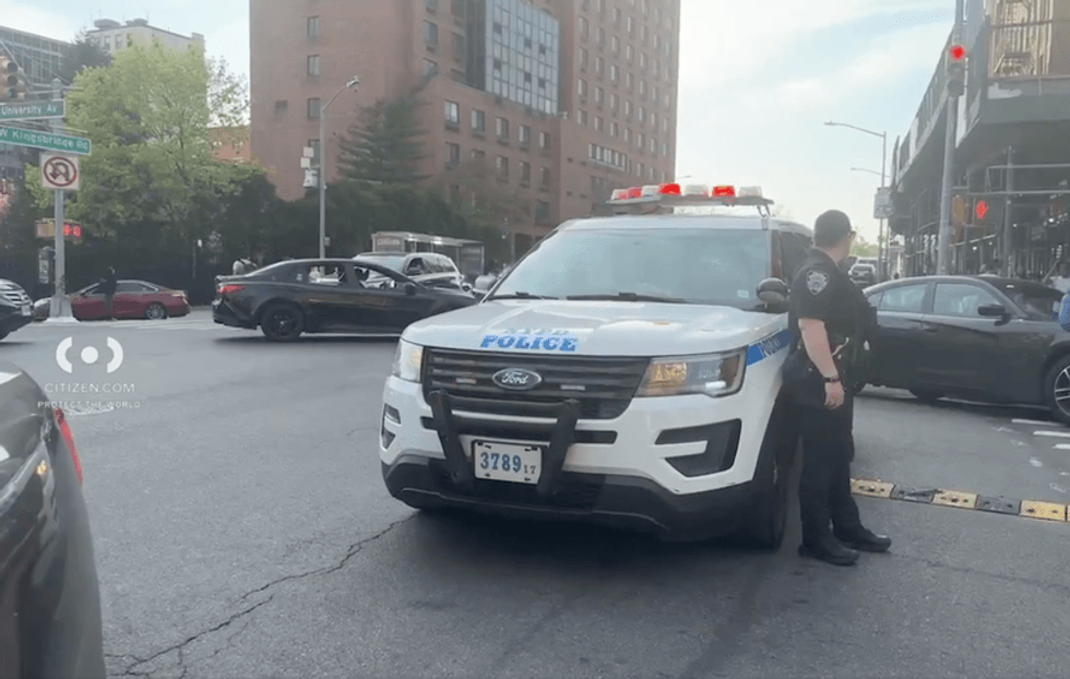 Police respond to the scene of a fatal shooting in the Bronx on April 23, 2025.