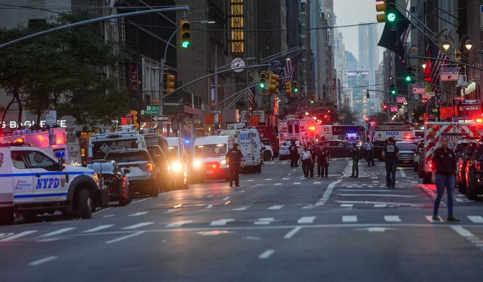 Police respond to the shooting at 345 Park Ave. on July 28, 2025