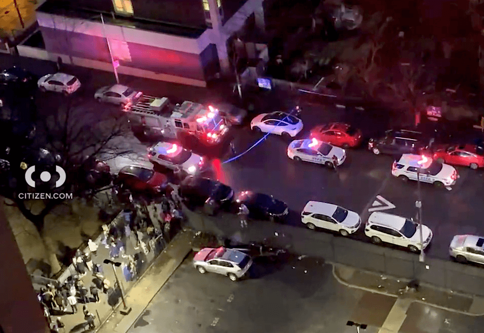 Police respond to the shooting of Lamine Bah in Crown Heights on Wednesday evening