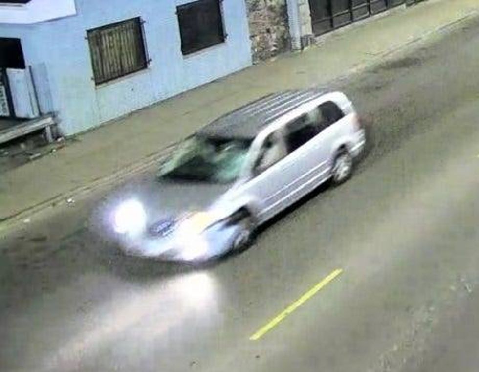 Police said the driver of this Chrysler Town & Country minivan is wanted in a fatal hit-and-run crash.