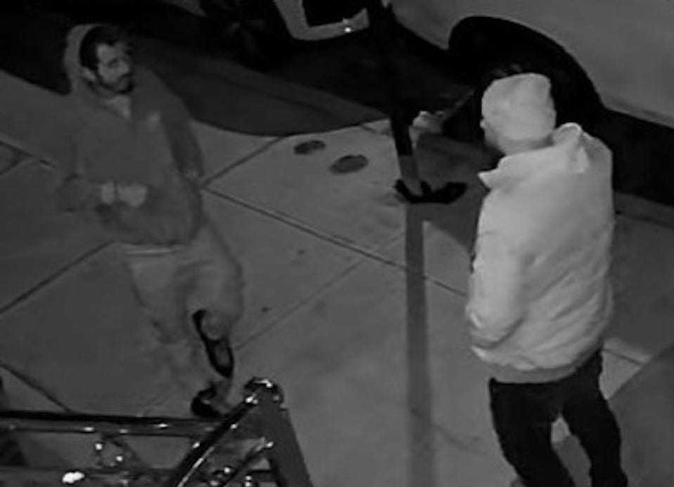 Police said the duo stormed a woman